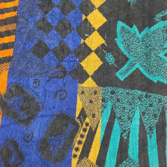 Royal Terry International Cotton Multi Color Bath Towel Abstract Patchwork - Picture 6 of 10